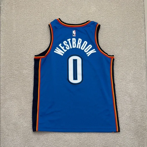 Nike Oklahoma City Westbrook Blue Basketball Jersey - Picture 4 of 4